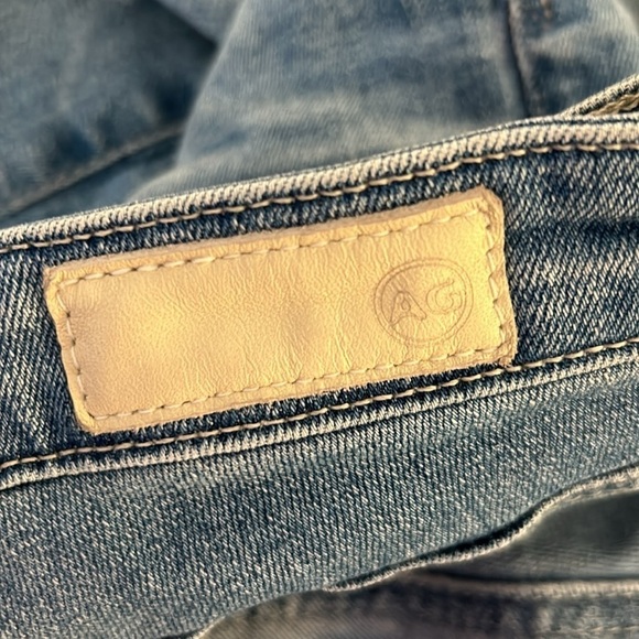 AG Adriano Goldschmied The Prima Crop Cigarette Crop Distressed Jeans Size 27 - Picture 6 of 9
